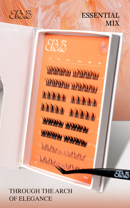 Travel pack festival lash book - 3 styles mix, bottom lash