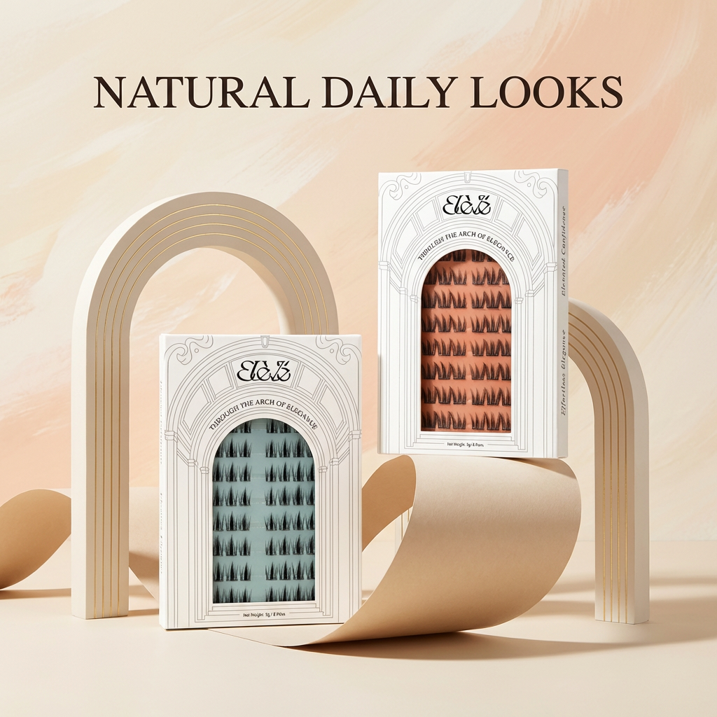 Natural Look Bundle | Combo of 2 soft-glam natural styles Cluster Lash