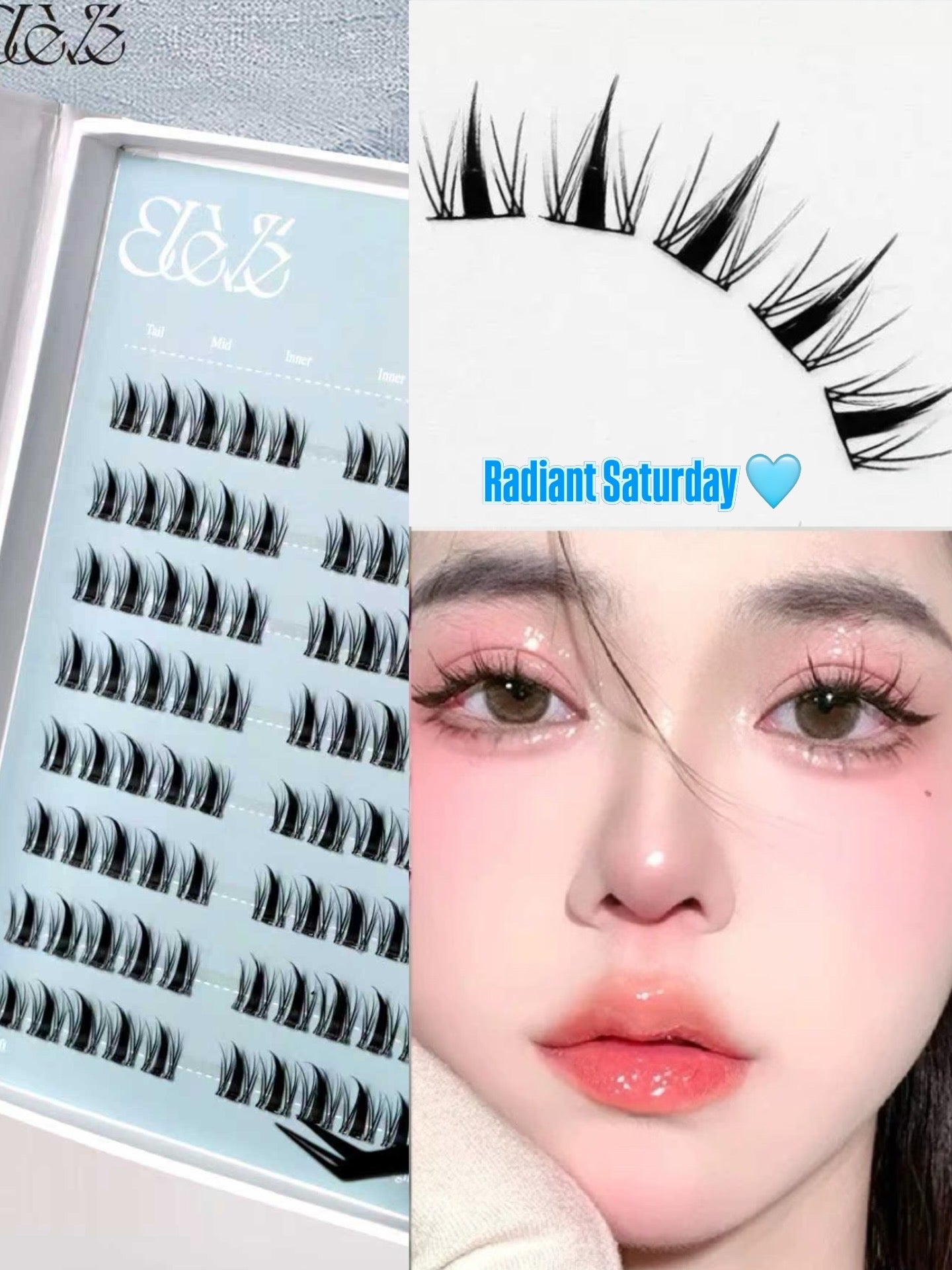 Travel pack festival lash book - 3 styles mix, bottom lash