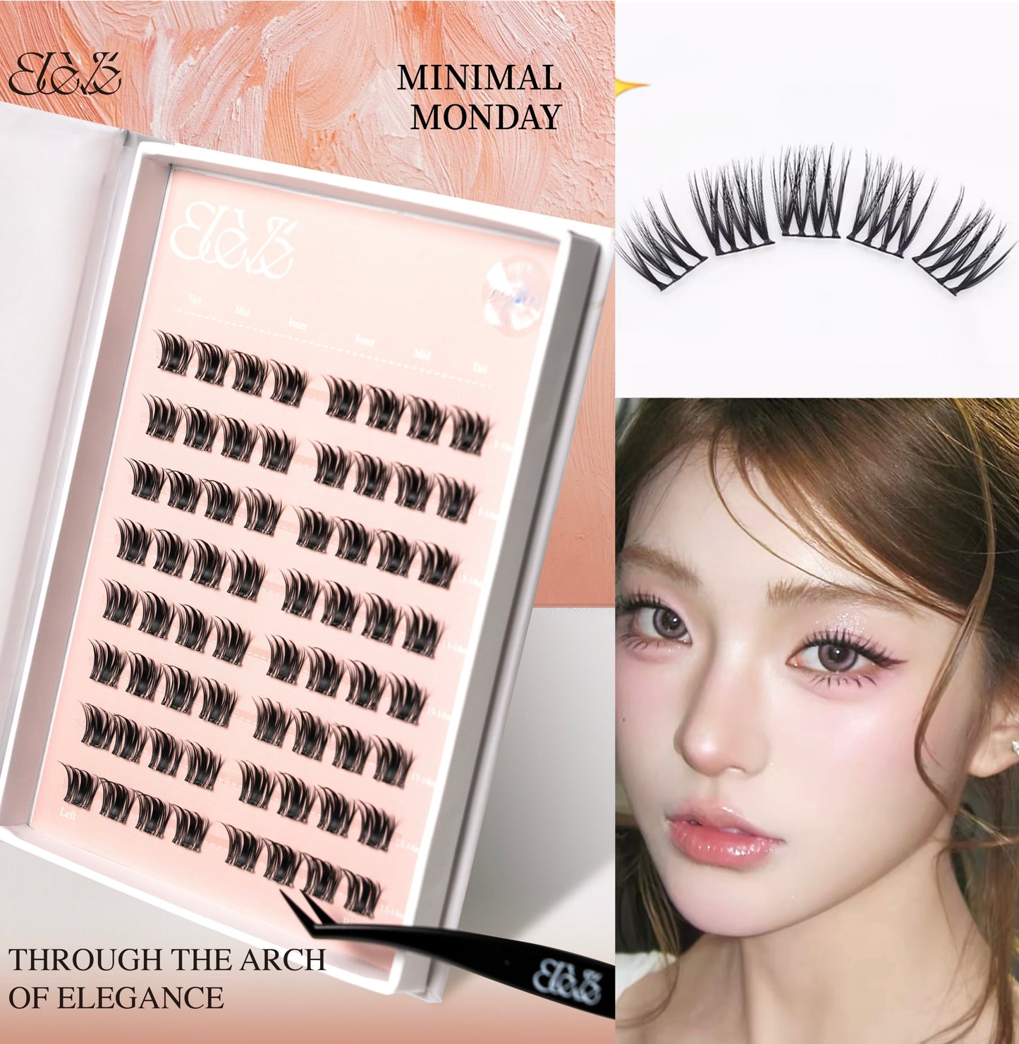 Glam Volume Bundle | Combo of 3 glam party look cluster lashes